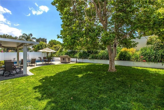 100 Waters Ct, Redlands, CA 92374 - view of yard with a patio and a pool