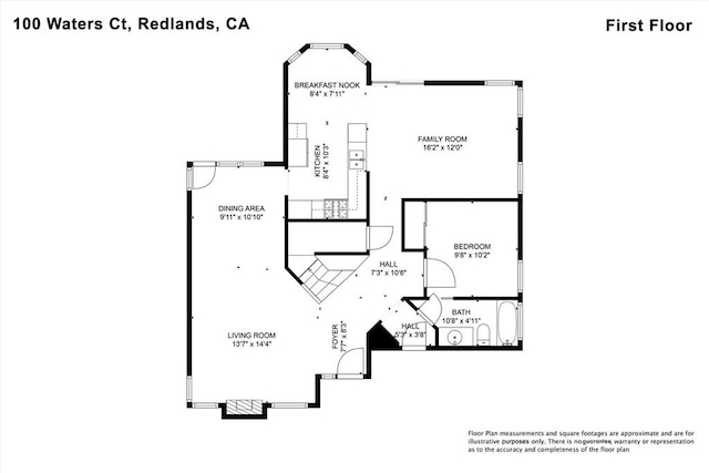 100 Waters Ct, Redlands, CA 92374 - property floor plan
