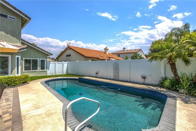 100 Waters Ct, Redlands, CA 92374 - view of swimming pool with a fenced backyard and a patio area