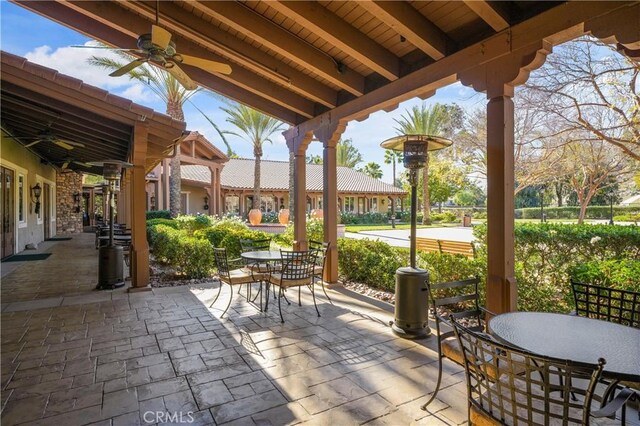 197 Inkster Way, Hemet, CA 92545 - view of patio featuring a ceiling fan and outdoor dining area
