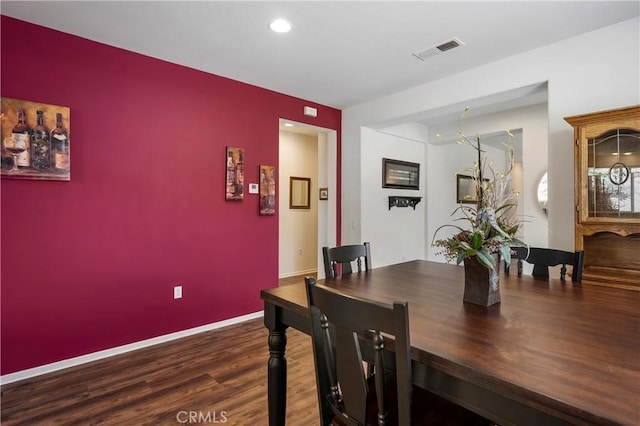 197 Inkster Way, Hemet, CA 92545 - dining room featuring wood finished floors, recessed lighting, and an accent wall