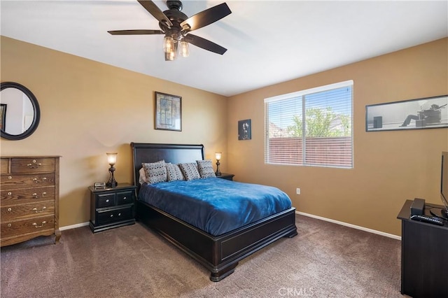 197 Inkster Way, Hemet, CA 92545 - carpeted bedroom with baseboards and a ceiling fan