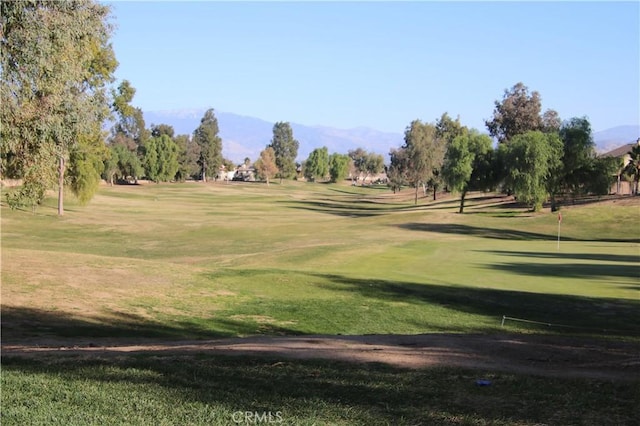 197 Inkster Way, Hemet, CA 92545 - view of community with a lawn, a mountain view, and view of golf course