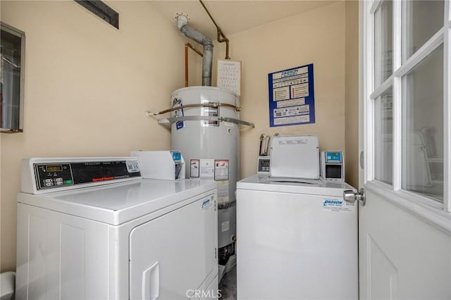 18241 Via Calma Unit 1, Rowland Heights, CA 91748 - laundry room featuring washer and dryer and water heater