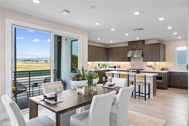 225 Waypoint, Tustin, CA 92782 - dining room featuring recessed lighting and light wood-type flooring