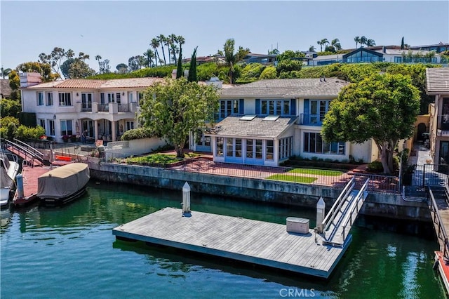 1100 Polaris Dr, Newport Beach, CA 92660 - dock area featuring a water view