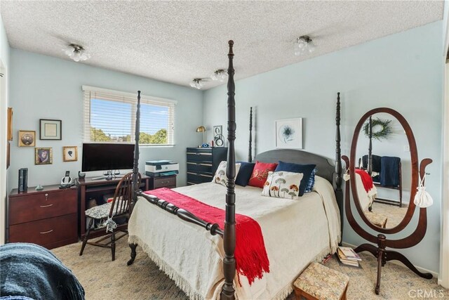 46 Lincoln Ct, Buena Park, CA 90620 - bedroom featuring a textured ceiling and carpet flooring
