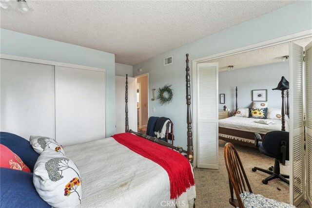 46 Lincoln Ct, Buena Park, CA 90620 - carpeted bedroom featuring a textured ceiling and a closet