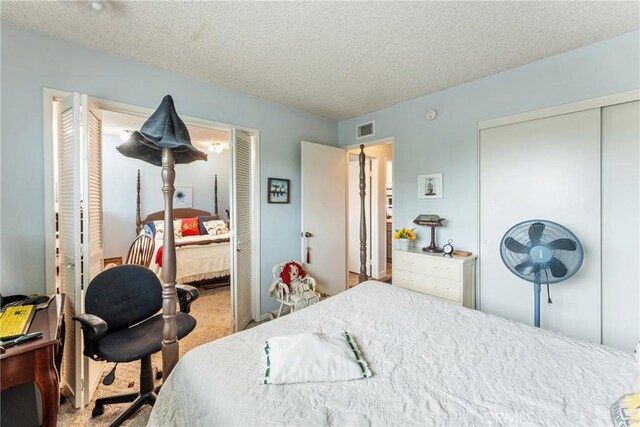 46 Lincoln Ct, Buena Park, CA 90620 - carpeted bedroom featuring a textured ceiling