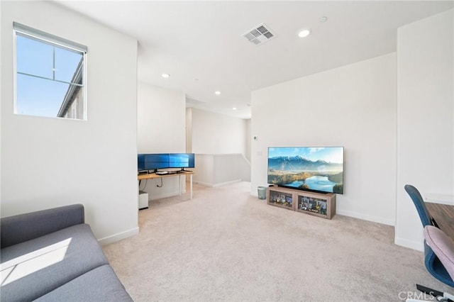 16773 Grapefruit Ln, Fontana, CA 92336 - living room featuring carpet floors, recessed lighting, and baseboards