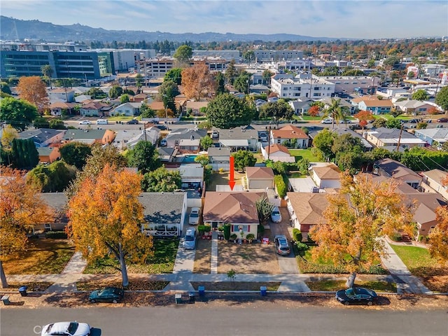 517 N Avon St, Burbank, CA 91505 - aerial perspective of suburban area featuring a mountain backdrop