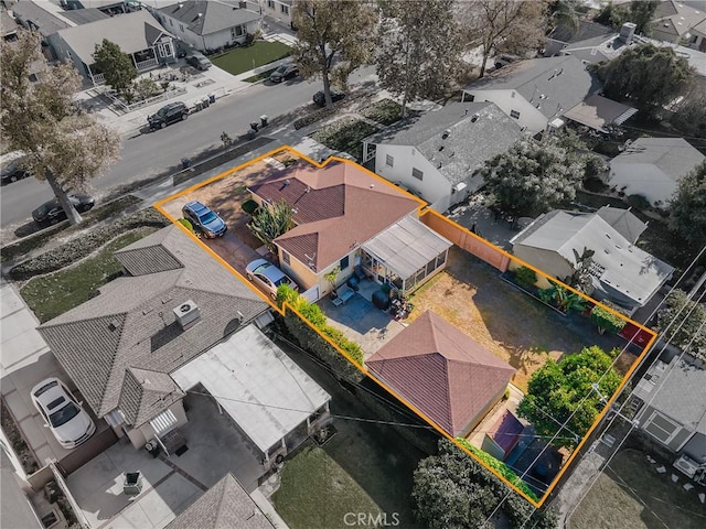 517 N Avon St, Burbank, CA 91505 - aerial view of residential area with property boundaries highlighted