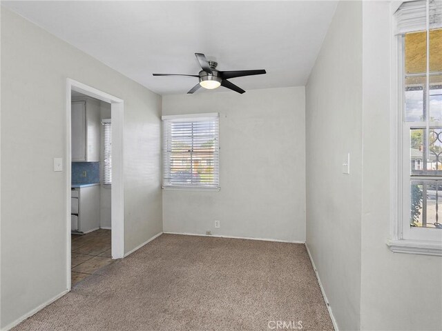 517 N Avon St, Burbank, CA 91505 - spare room with carpet flooring, a ceiling fan, and baseboards