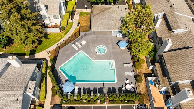 1665 Bridgeport, West Covina, CA 91791 - bird's eye view of a pool area