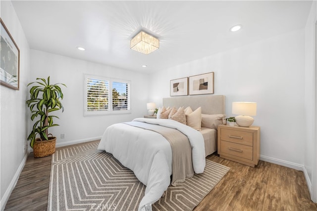 1665 Bridgeport, West Covina, CA 91791 - bedroom with wood finished floors and recessed lighting