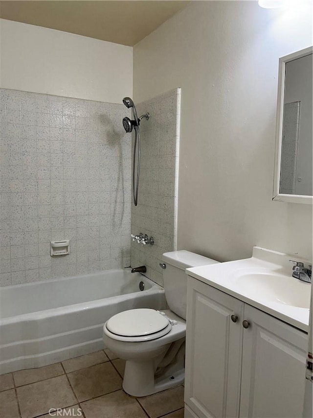 255 W Grace St, Barstow, CA 92311 - full bathroom with vanity, tile patterned floors, and shower / washtub combination