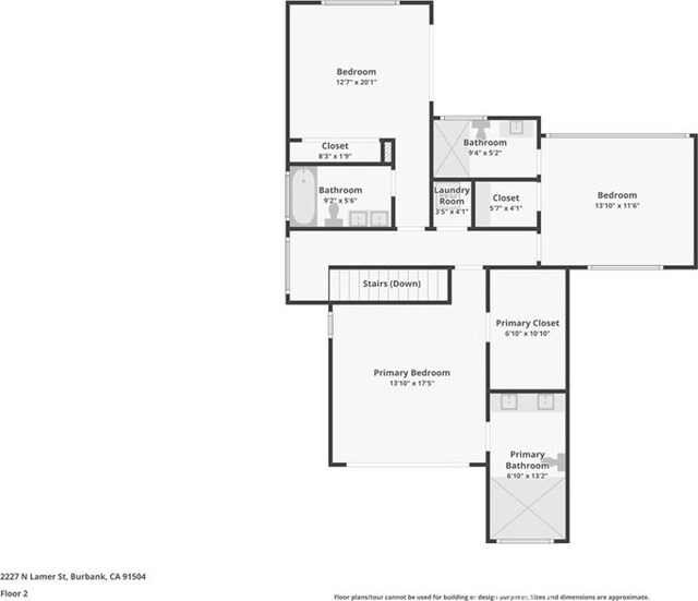 2227 N Lamer St, Burbank, CA 91504 - view of property floor plan