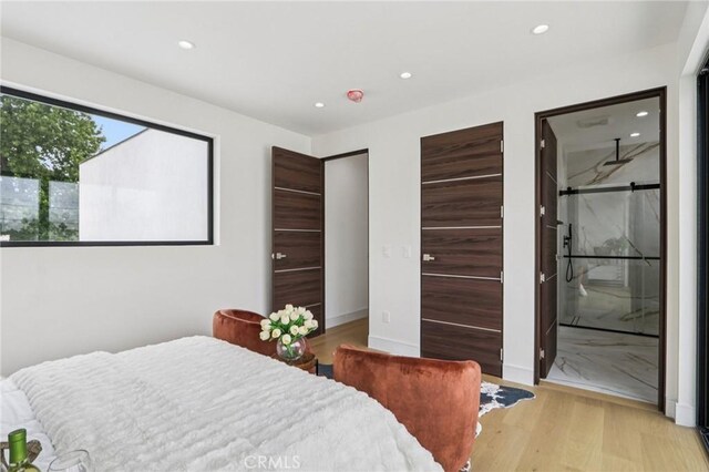 2227 N Lamer St, Burbank, CA 91504 - bedroom featuring recessed lighting and wood finished floors