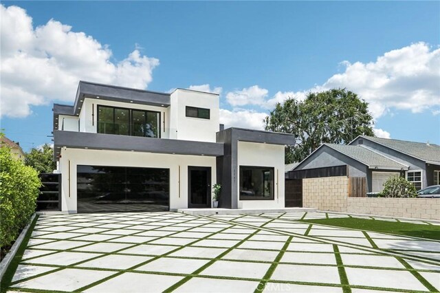 2227 N Lamer St, Burbank, CA 91504 - contemporary house with stucco siding and driveway