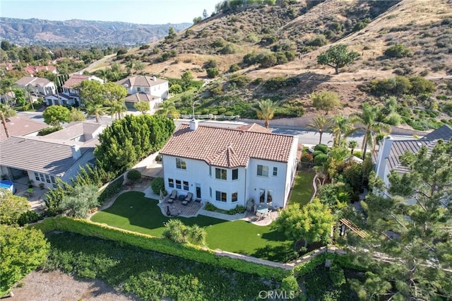 3262 Bluebird Cir, Simi Valley, CA 93063 - view from above of property featuring a mountainous background