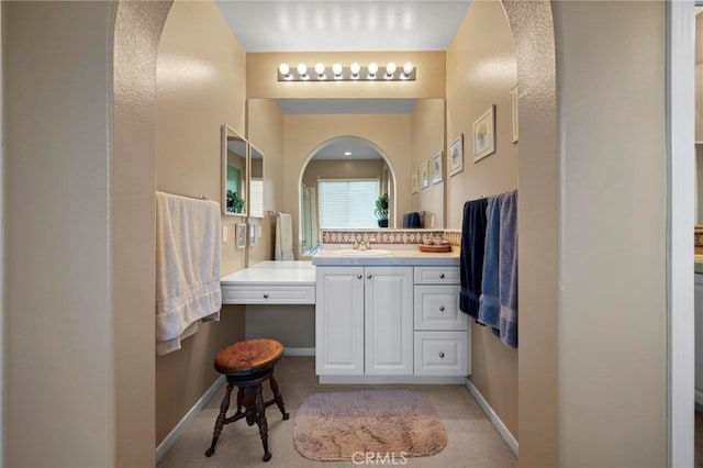 3262 Bluebird Cir, Simi Valley, CA 93063 - bathroom with vanity and baseboards