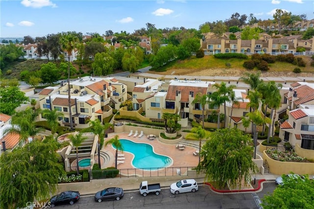 13115 Le Parc Unit 40, Chino Hills, CA 91709 - aerial view of residential area with a pool area