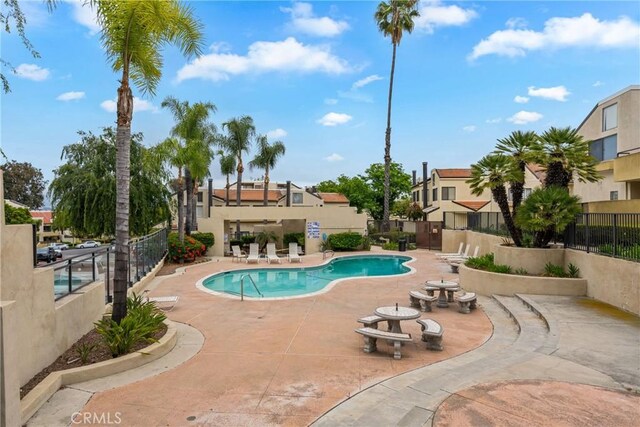 13115 Le Parc Unit 40, Chino Hills, CA 91709 - community pool featuring a patio and a residential view