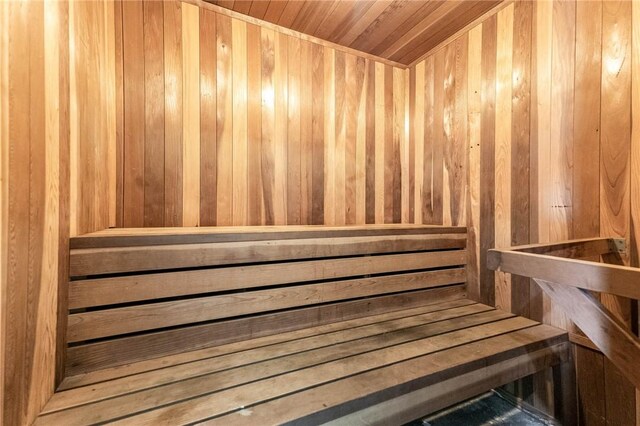 18411 Hatteras St Unit 122, Tarzana, CA 91356 - relaxing sauna with wooden walls and wooden ceiling