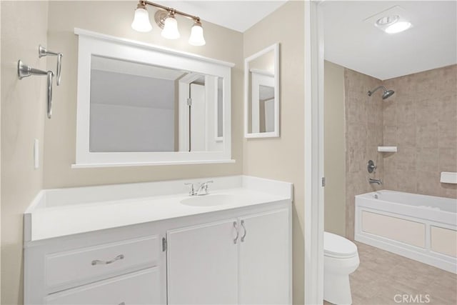 18411 Hatteras St Unit 122, Tarzana, CA 91356 - full bath with vanity, washtub / shower combination, and tile patterned floors