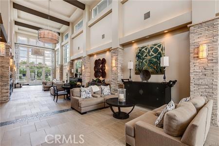 6045 Lyon St, Chino, CA 91710 - lobby with a towering ceiling and beam ceiling