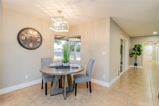 6367 Willow Ave, Rialto, CA 92377 - dining space featuring a chandelier and light tile patterned floors