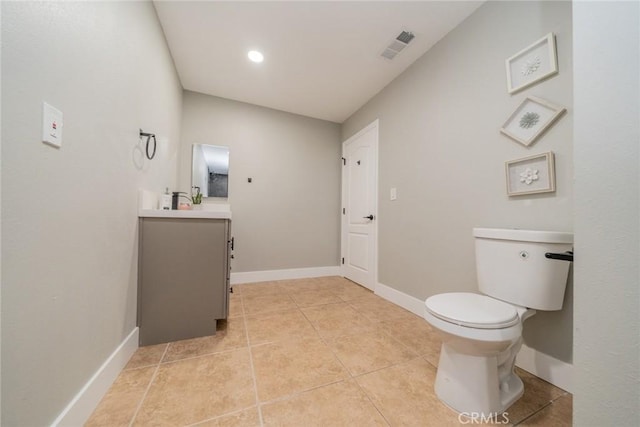 6367 Willow Ave, Rialto, CA 92377 - bathroom featuring vanity, tile patterned flooring, and recessed lighting