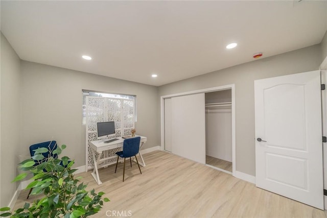 6367 Willow Ave, Rialto, CA 92377 - office featuring light wood-type flooring and recessed lighting
