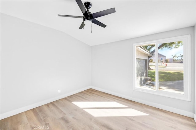 12119 Los Coyotes Ave, La Mirada, CA 90638 - unfurnished room with wood finished floors, lofted ceiling, and a ceiling fan