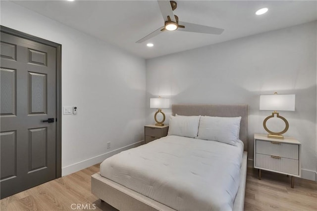 16409 Barbee St, Fontana, CA 92336 - bedroom featuring wood finished floors, recessed lighting, and a ceiling fan