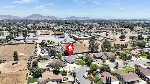 16409 Barbee St, Fontana, CA 92336 - aerial view of property's location featuring mountains