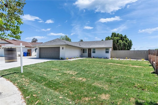 16409 Barbee St, Fontana, CA 92336 - ranch-style house with an attached garage, driveway, and stucco siding