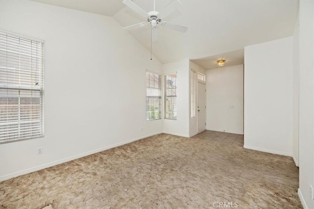 797 Camino De Plata, San Jacinto, CA 92583 - carpeted spare room with a ceiling fan and lofted ceiling