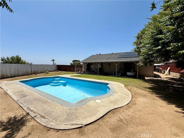 24859 Rock Springs Trl, Moreno Valley, CA 92557 - view of swimming pool with a patio and a fenced backyard