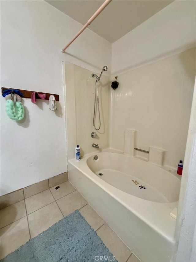 24859 Rock Springs Trl, Moreno Valley, CA 92557 - full bath with tile patterned flooring, tub / shower combination, and baseboards