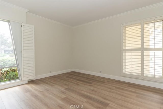 24912 Delos Ave, Mission Viejo, CA 92691 - spare room with light wood-style floors, ornamental molding, and baseboards