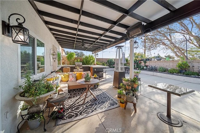 938 Amherst St, Corona, CA 92880 - fenced backyard with a patio, outdoor dining space, and grilling area