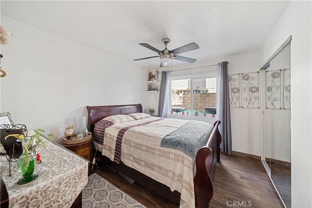 938 Amherst St, Corona, CA 92878 - bedroom featuring hardwood / wood-style flooring and a ceiling fan