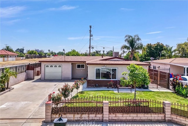 155 N Acacia Ave, Rialto, CA 92376 - ranch-style home featuring stucco siding, driveway, an attached garage, and brick siding