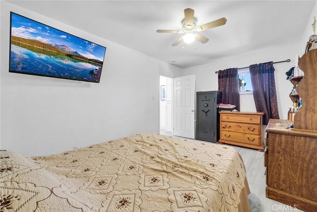 155 N Acacia Ave, Rialto, CA 92376 - bedroom featuring ceiling fan and wood finished floors
