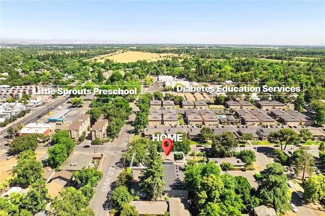 1204 W 5th St, Chico, CA 95928 - aerial view of residential area with a forest