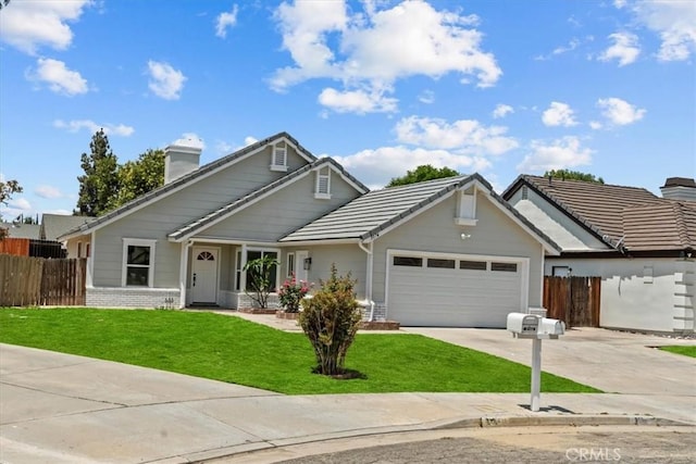 3176 Landmark Ct, Riverside, CA 92503 - view of front of house featuring driveway, a garage, a chimney, and brick siding
