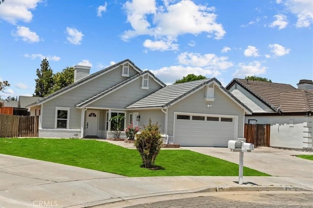 3176 Landmark Ct, Riverside, CA 92503 - view of front of home featuring driveway, a garage, and a chimney