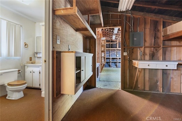42269 Whittier Ave, Hemet, CA 92544 - misc room with electric panel and carpet floors