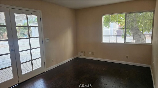 42269 Whittier Ave, Hemet, CA 92544 - entryway with plenty of natural light, dark wood finished floors, and french doors